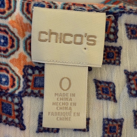 Chico's Vibrant Patchwork Blouse - Picture 2 of 8